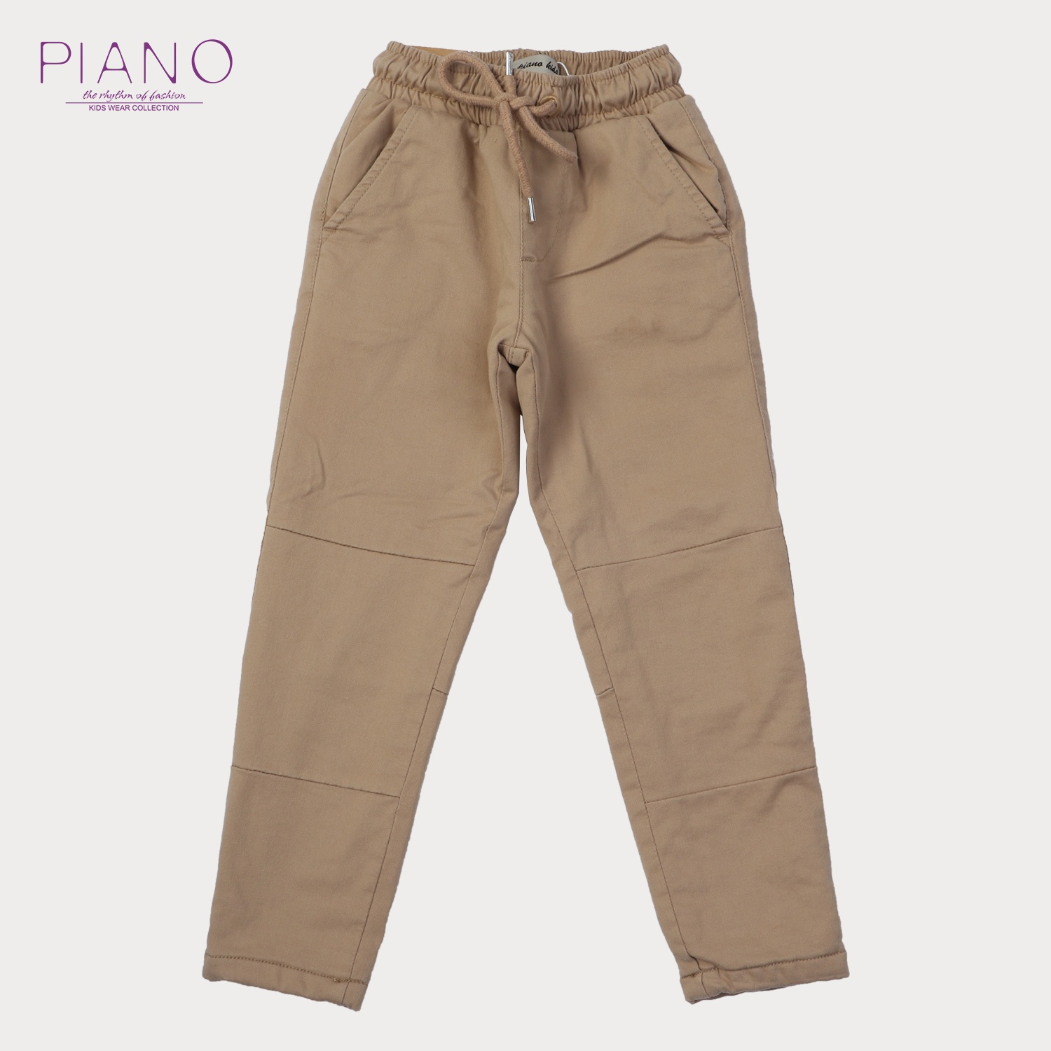 شلوار لاینر دار کتان پسرانه کرم 07146 15y