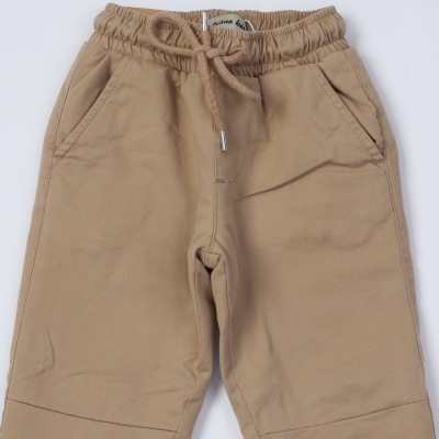 شلوار لاینر دار کتان پسرانه کرم 07146 15y