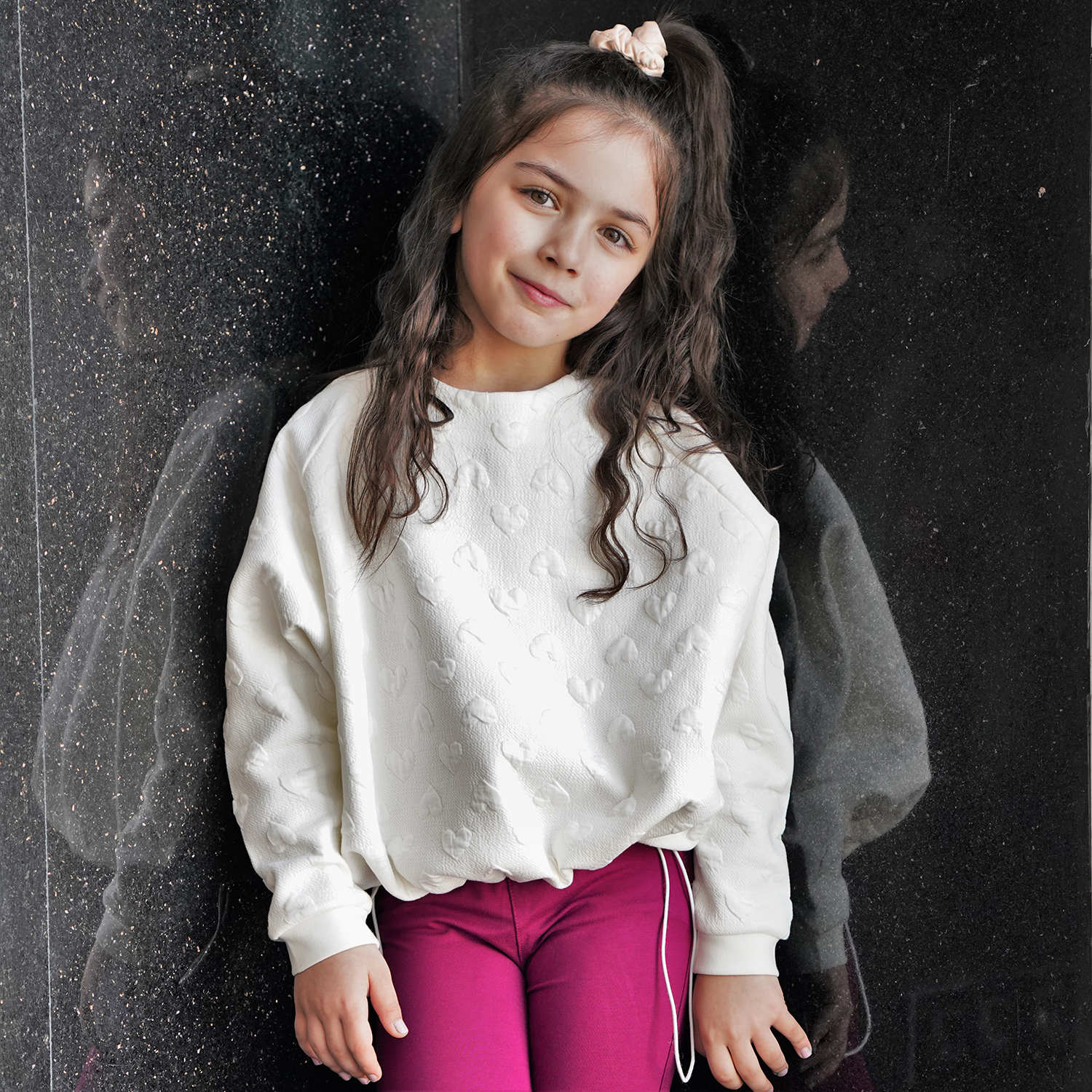 بلوز ژاکارد آستین کیمونو رگلان