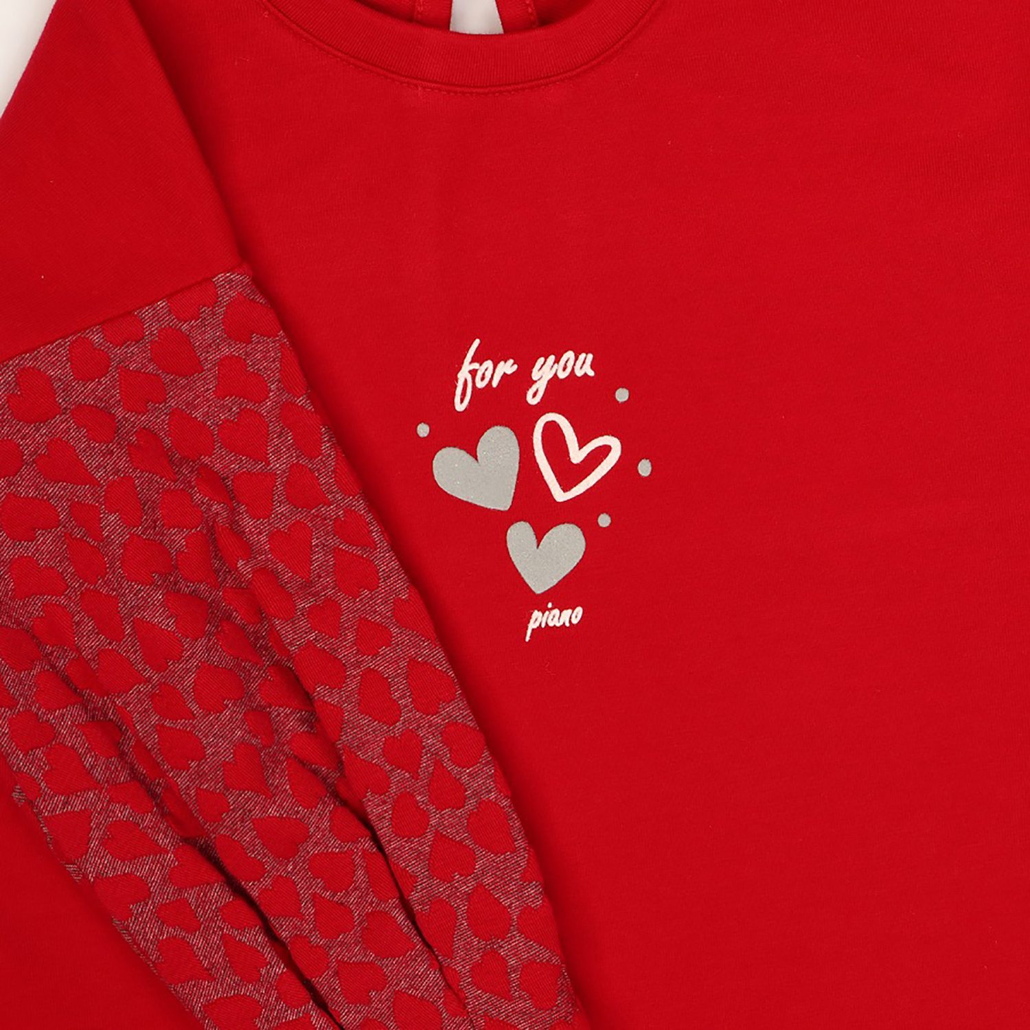 پیراهن ژاکارد و دورس لایکرا آستین پیلی دار