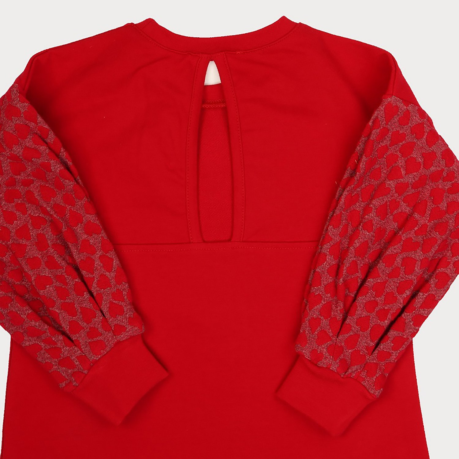 پیراهن ژاکارد و دورس لایکرا آستین پیلی دار