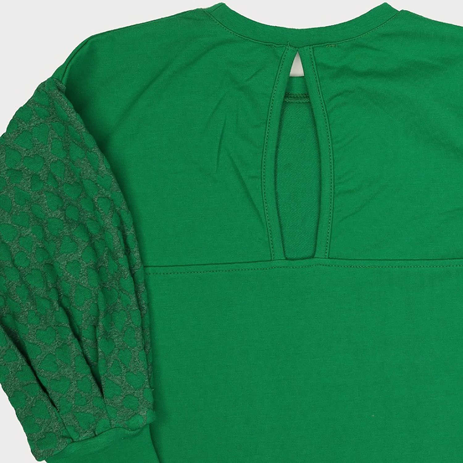 پیراهن ژاکارد و دورس لایکرا آستین پیلی دار