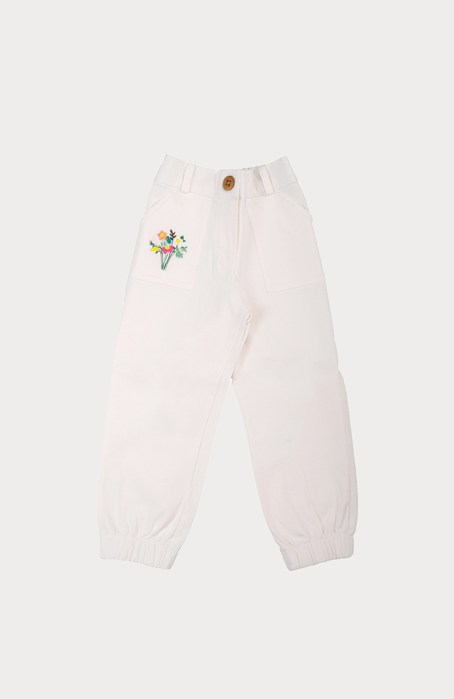 شلوار کتان دخترانه استخوانی 01231 4Y