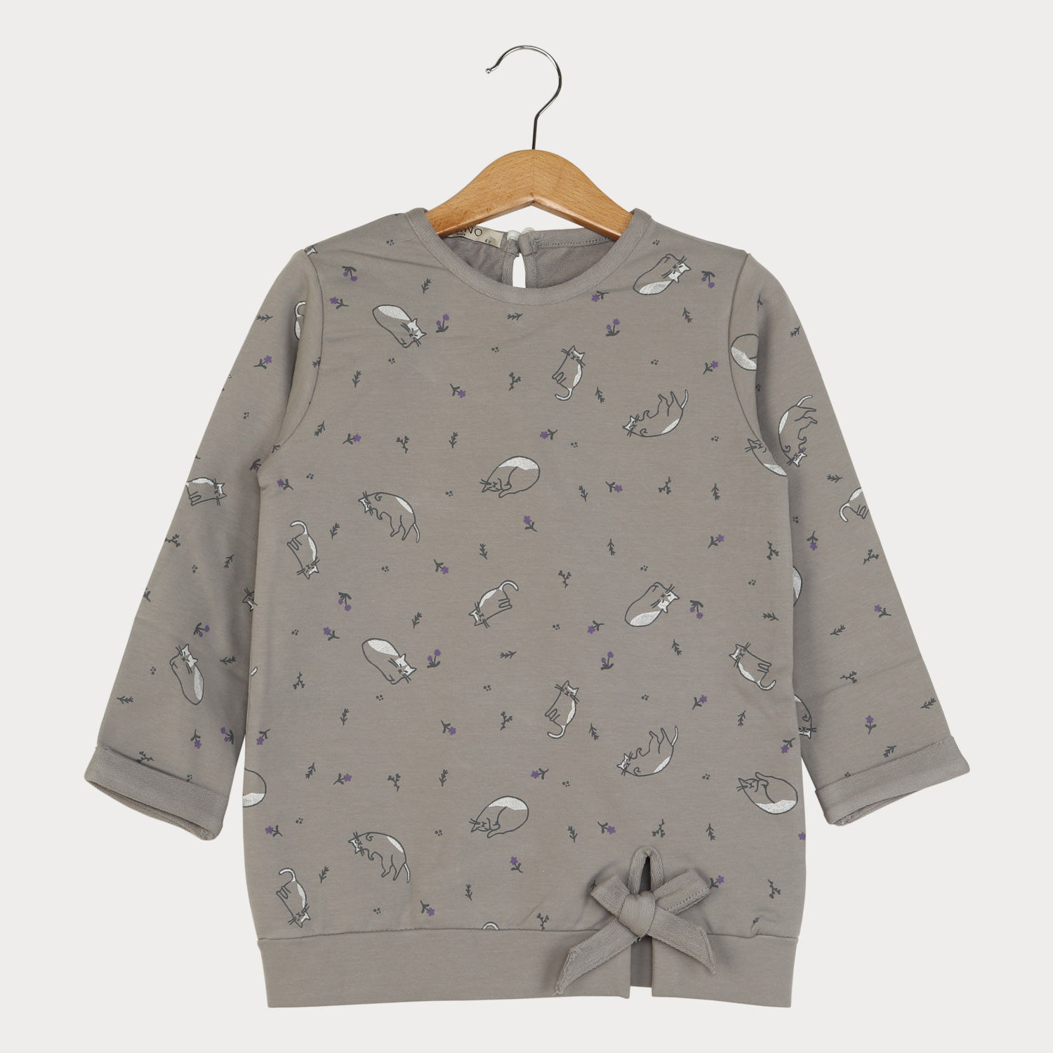 بلوز دورس دخترانه طوسی 01211 4Y