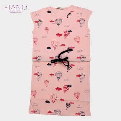 تونیک یکرو پنبه دخترانه صورتی 05696 4Y