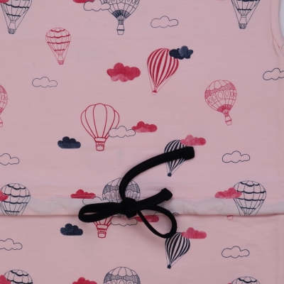 تونیک یکرو پنبه دخترانه صورتی 05696 4Y