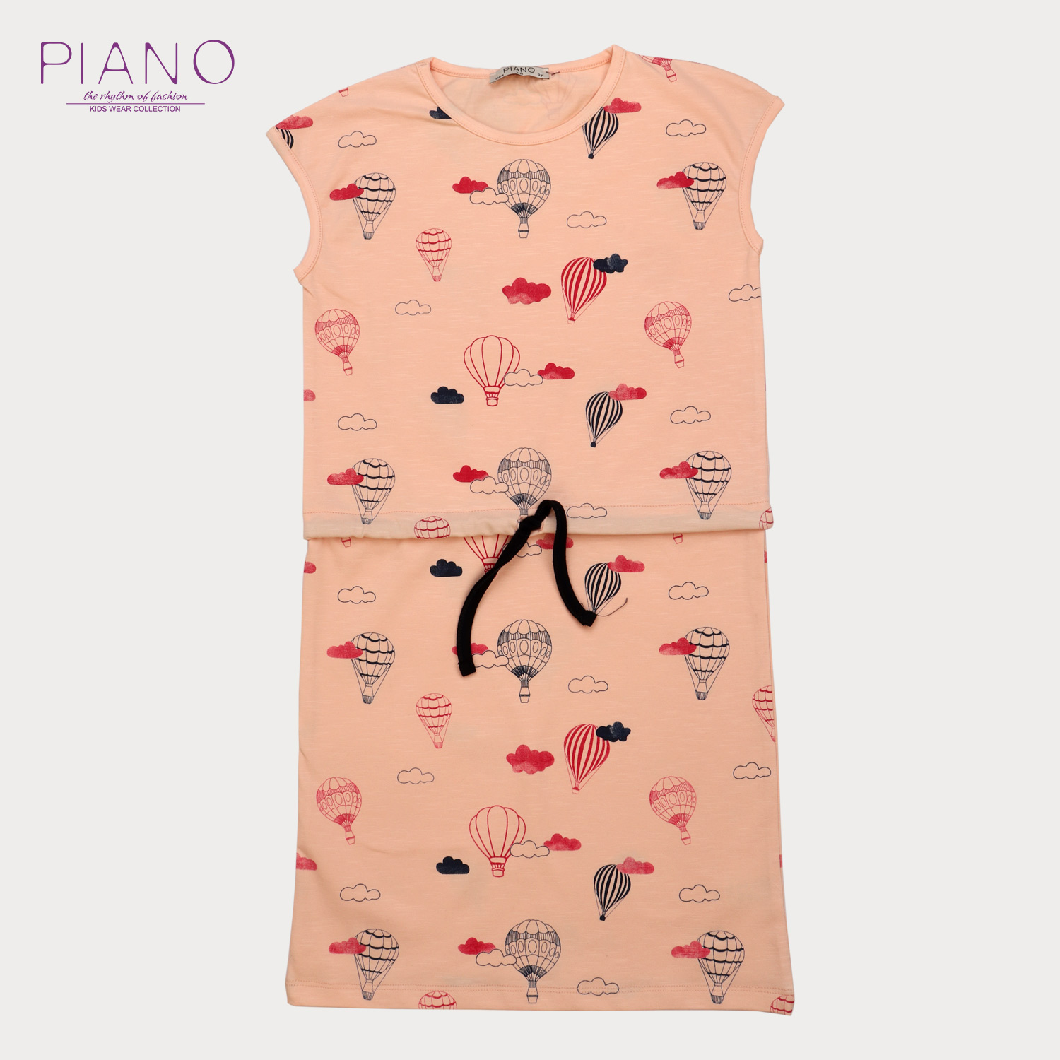 تونیک یکرو پنبه دخترانه گلبهی روشن 05696 4Y