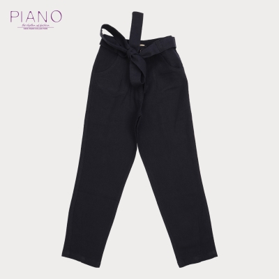 شلوار لینن دخترانه سرمه ای 01475 11Y