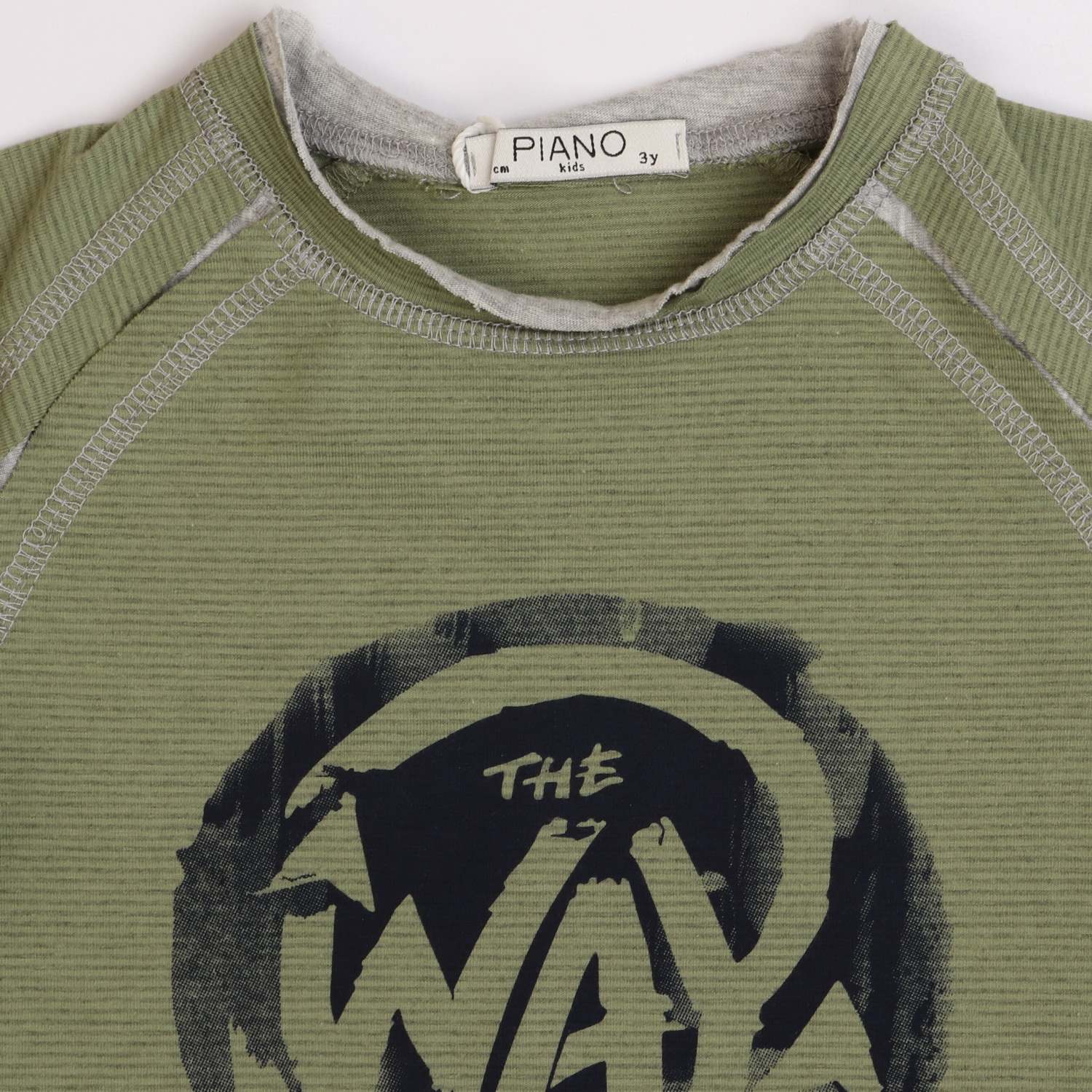 تیشرت یکرو پنبه پسرانه سبز فرمی 05539 3Y