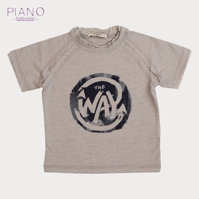 تیشرت یکرو پنبه پسرانه خاکستری 05539 3Y