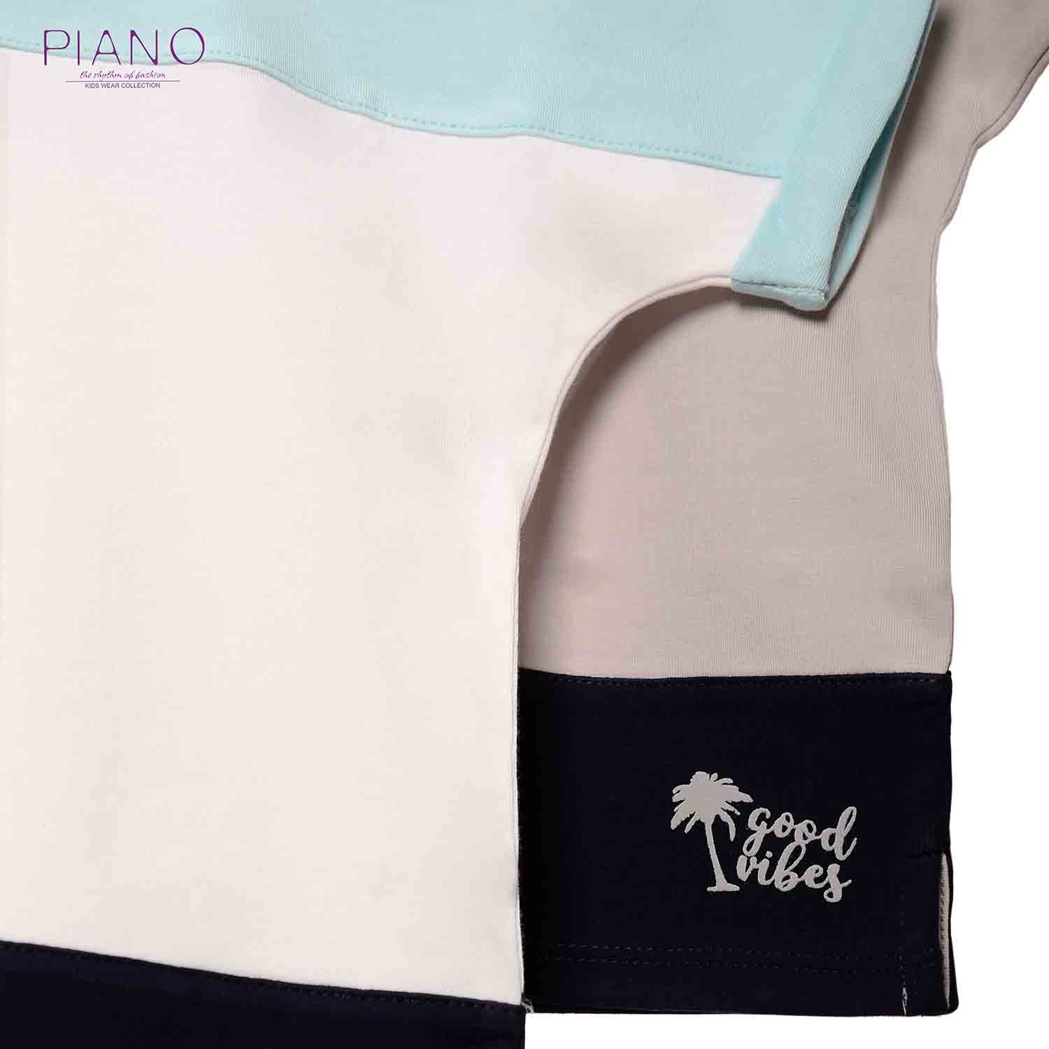 تیشرت یکرو پنبه پسرانه آبی 05560 3Y