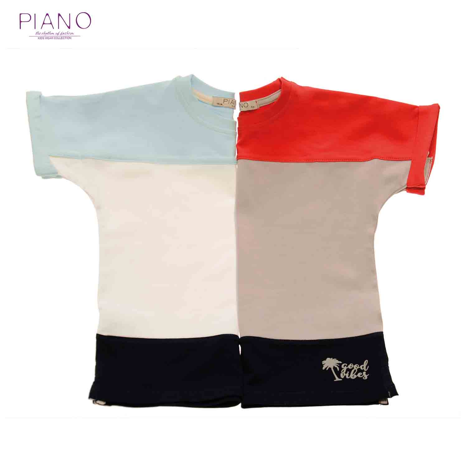 تیشرت یکرو پنبه پسرانه آبی 05560 3Y