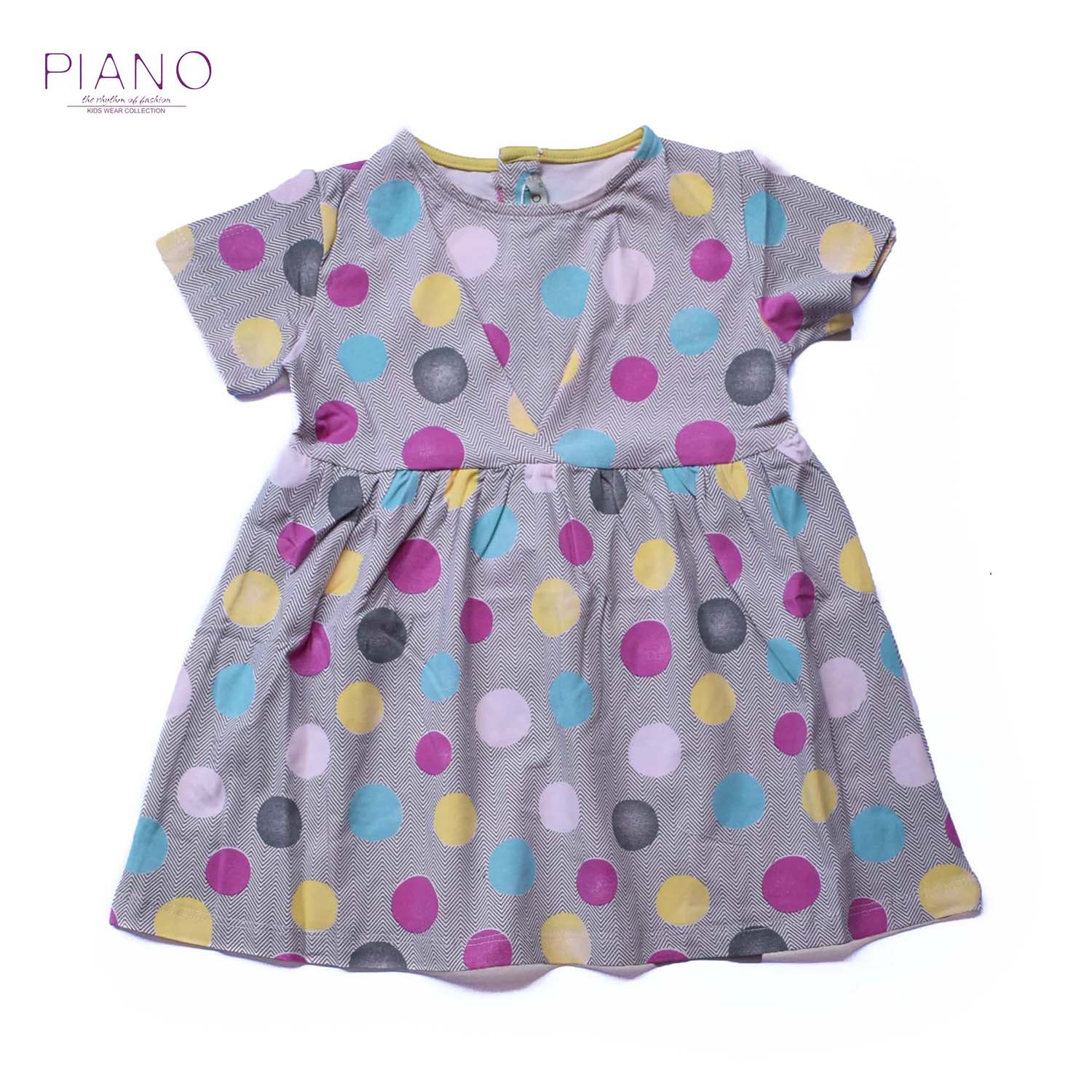 پیراهن یکرو پنبه دخترانه صورتی 05689 3Y