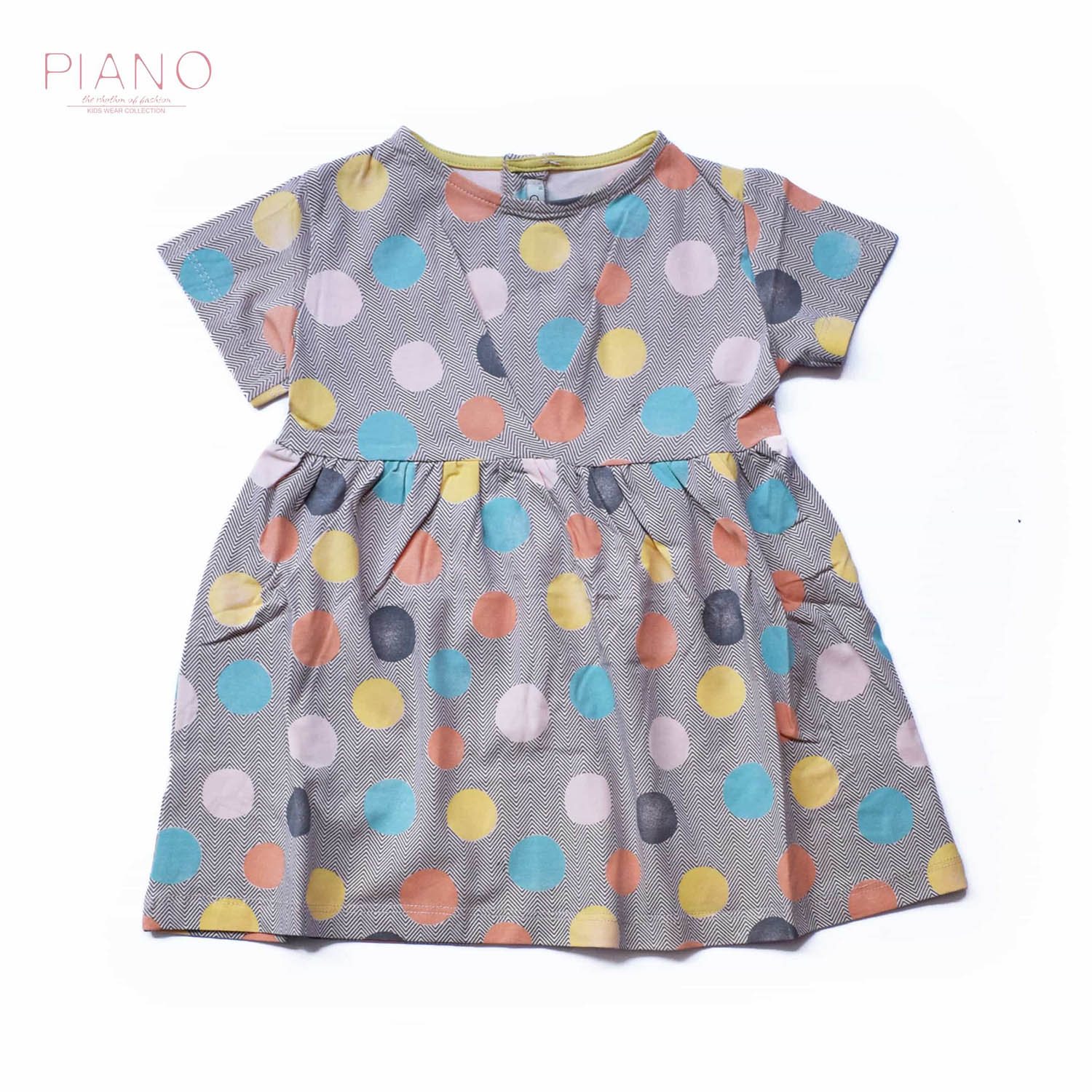 پیراهن یکرو پنبه دخترانه گلبهی 05689 3Y