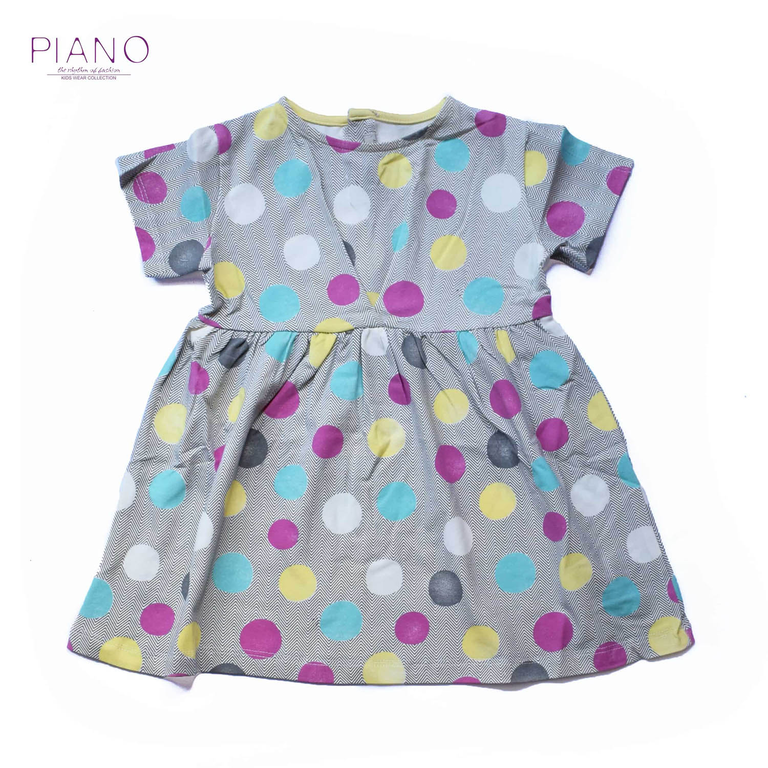 پیراهن یکرو پنبه دخترانه استخوانی 05689 3Y