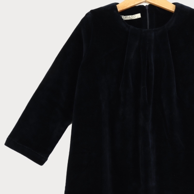 پیراهن مخمل پیلی دار