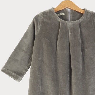 پیراهن مخمل پیلی دار