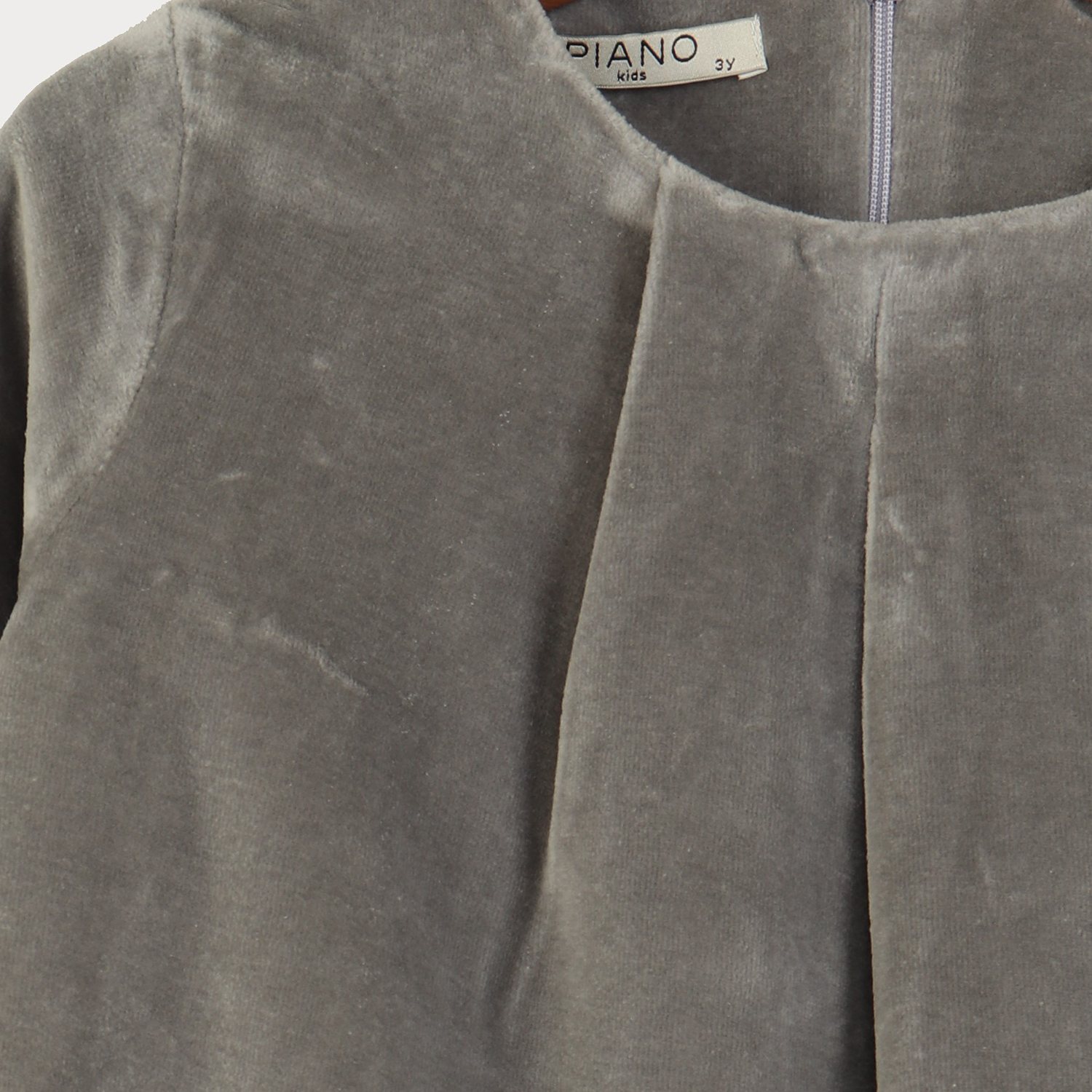 پیراهن مخمل پیلی دار