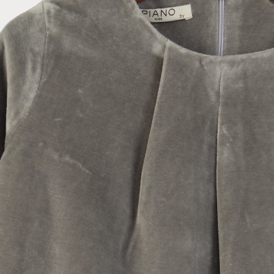 پیراهن مخمل پیلی دار