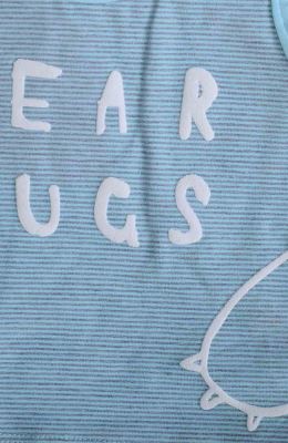 تاپ شلوارک یکرو پنبه پسرانه آبی 05562 6ماه