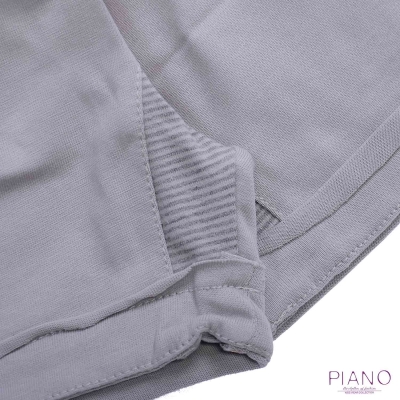 تاپ شلوارک یکرو پنبه پسرانه طوسی 05562 6ماه