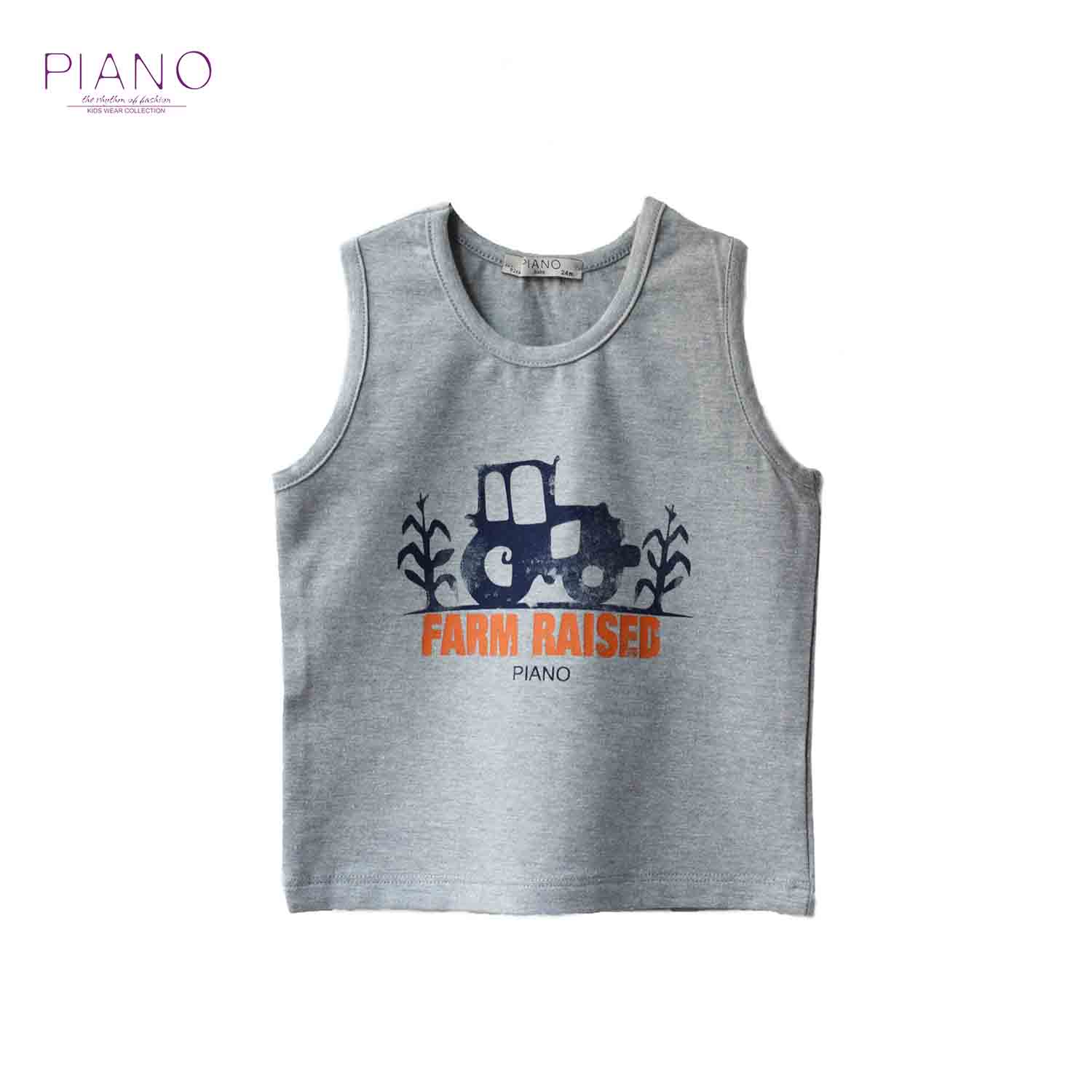 تاپ یکرو پنبه پسرانه سرمه‏ای 05584 9ماه