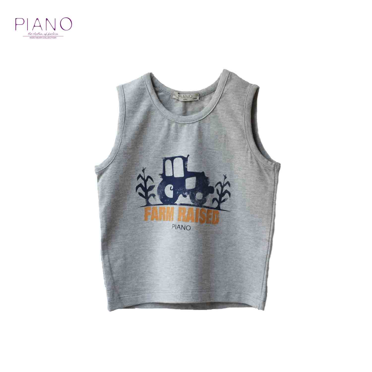 تاپ یکرو پنبه پسرانه سرمه‏ای 05584 9ماه