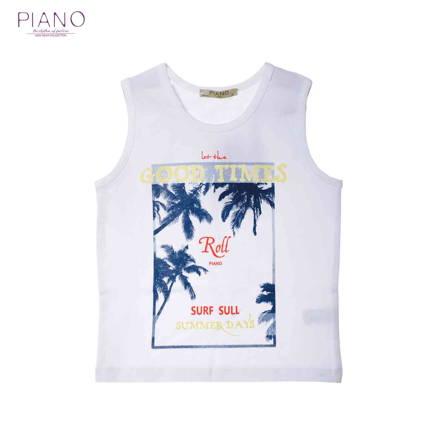 تاپ یکرو پنبه پسرانه سفید 05592 4Y