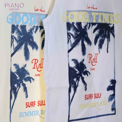 تاپ یکرو پنبه پسرانه سفید 05592 4Y