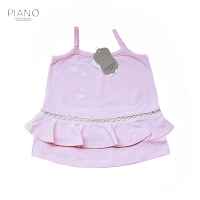 تاپ یکرو پنبه دخترانه صورتی 05697 5Y
