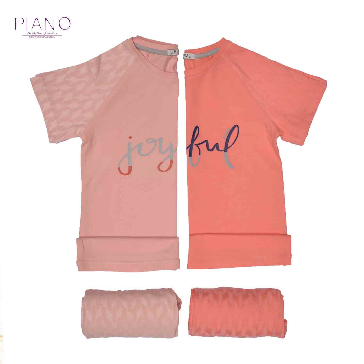 تیشرت و لگ یکرو پنبه دخترانه زرشکی 05656 12Y