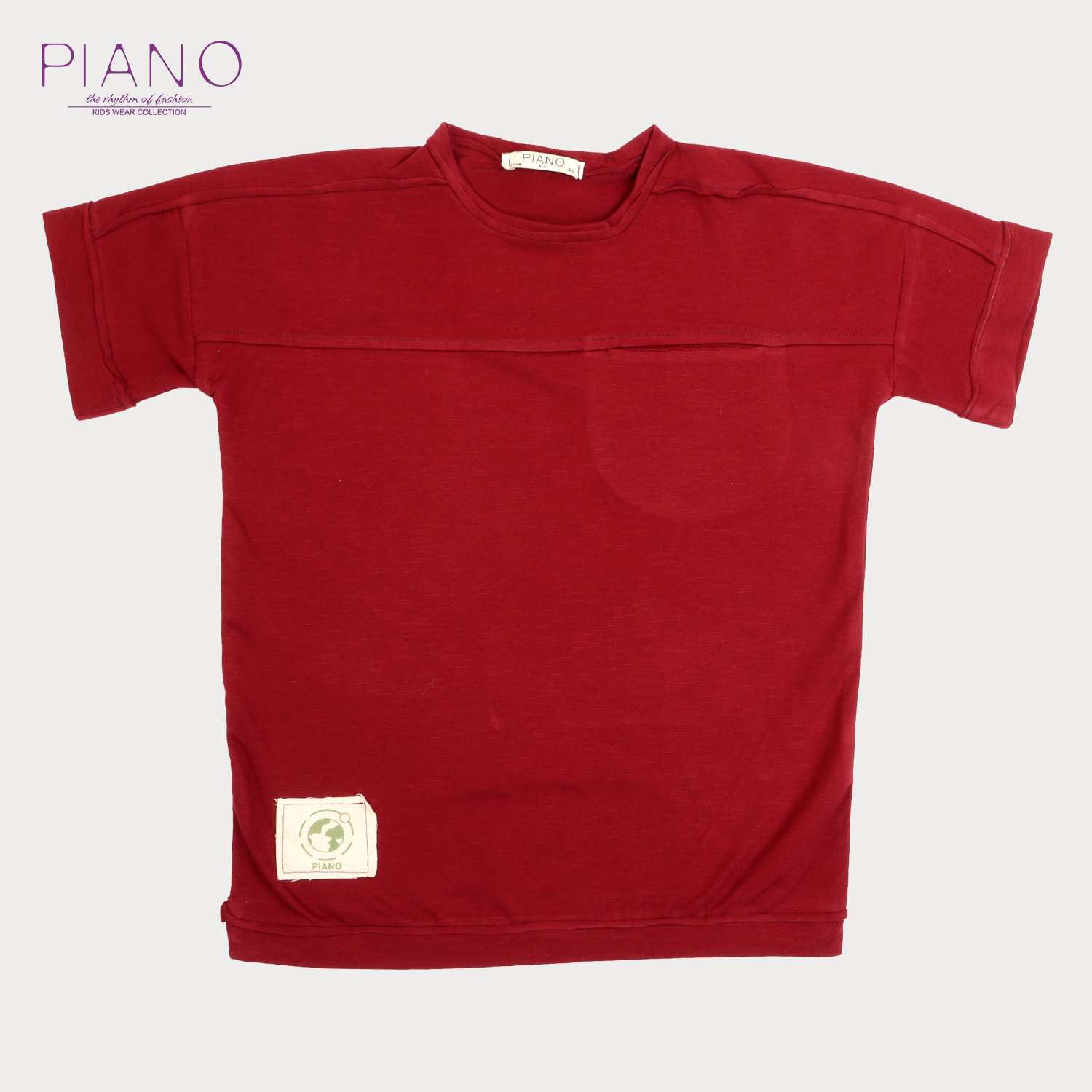 بلوز یکروپنبه پسرانه زرشکی 05552 9Y