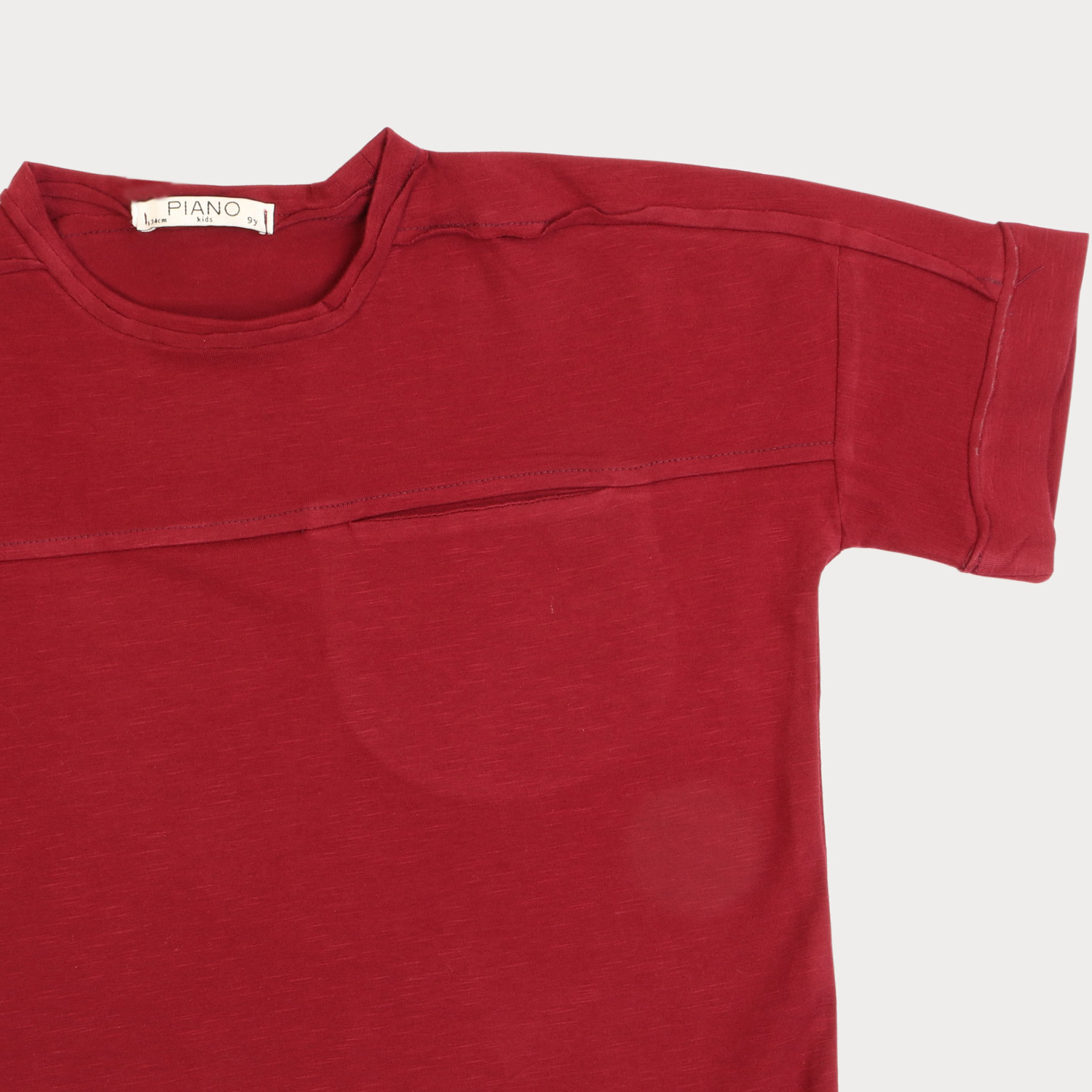 بلوز یکروپنبه پسرانه زرشکی 05552 9Y