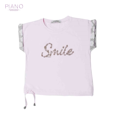 بلوز یکرولاکرا دخترانه صورتی 01240 9Y