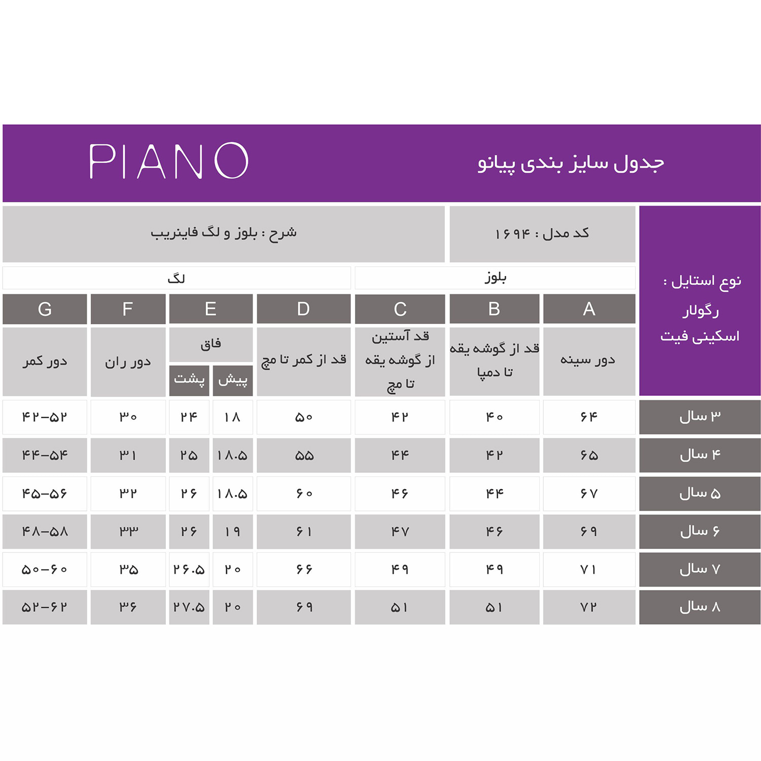 بلوز و لگ فاینریب