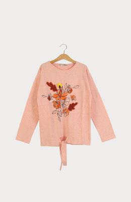 بلوز یکرو لایکرا جلو گره ای