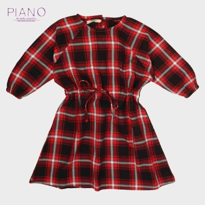 پیراهن نساجی چهارخانه آستین رگلان