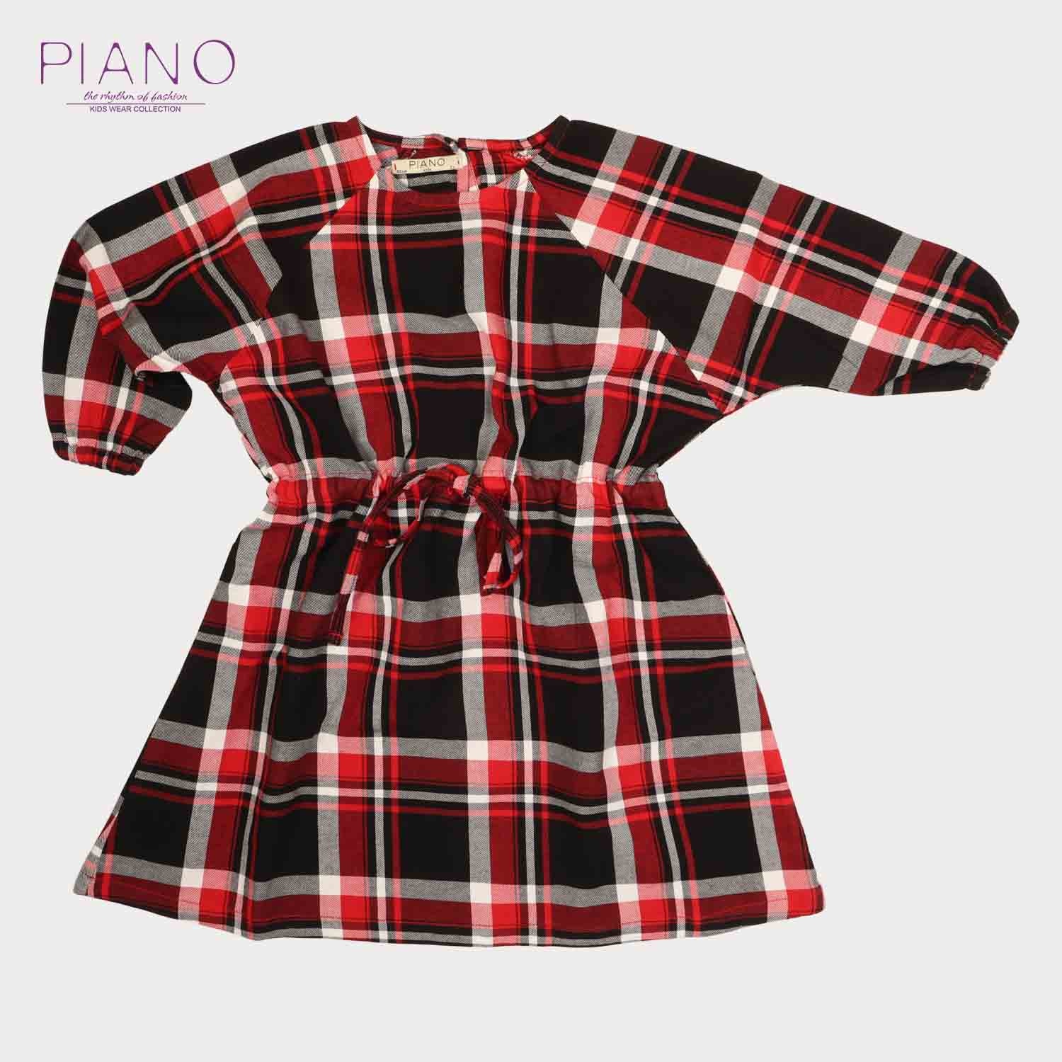 پیراهن نساجی چهارخانه آستین رگلان