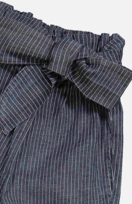 شلوار جین راه راه کمر چین دار