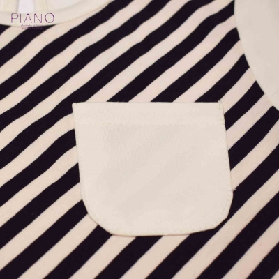 تونیک یکرو پنبه دخترانه سرمه ای 05241 3Y