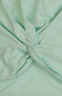 بلوز یکرو لایکرا جلو گره ای آستین افتاده