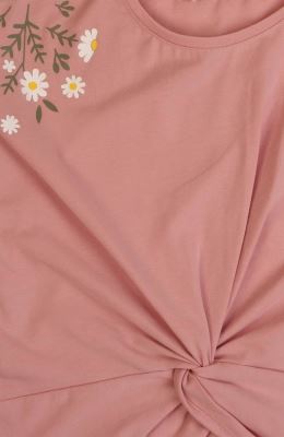 بلوز یکرو لایکرا جلو گره ای آستین افتاده