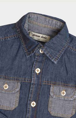 شومیزجین یقه کلاسیک جیب دار