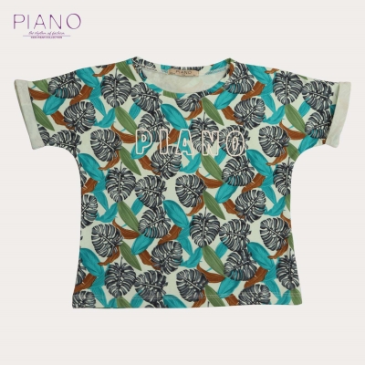 تیشرت یکرو لایکرا چاپ هاوایی