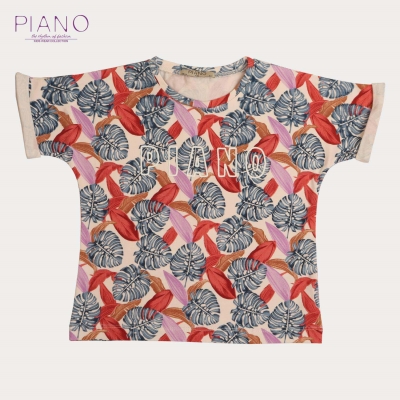 تیشرت یکرو لایکرا چاپ هاوایی