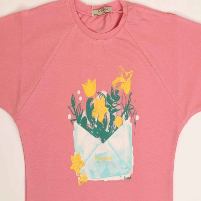 تیشرت یکرو لایکرا آستین گره ای