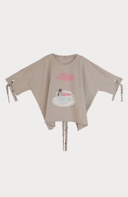 بلوز یکرو لایکرا پشت گره ای