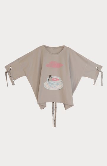 بلوز یکرو لایکرا پشت گره ای