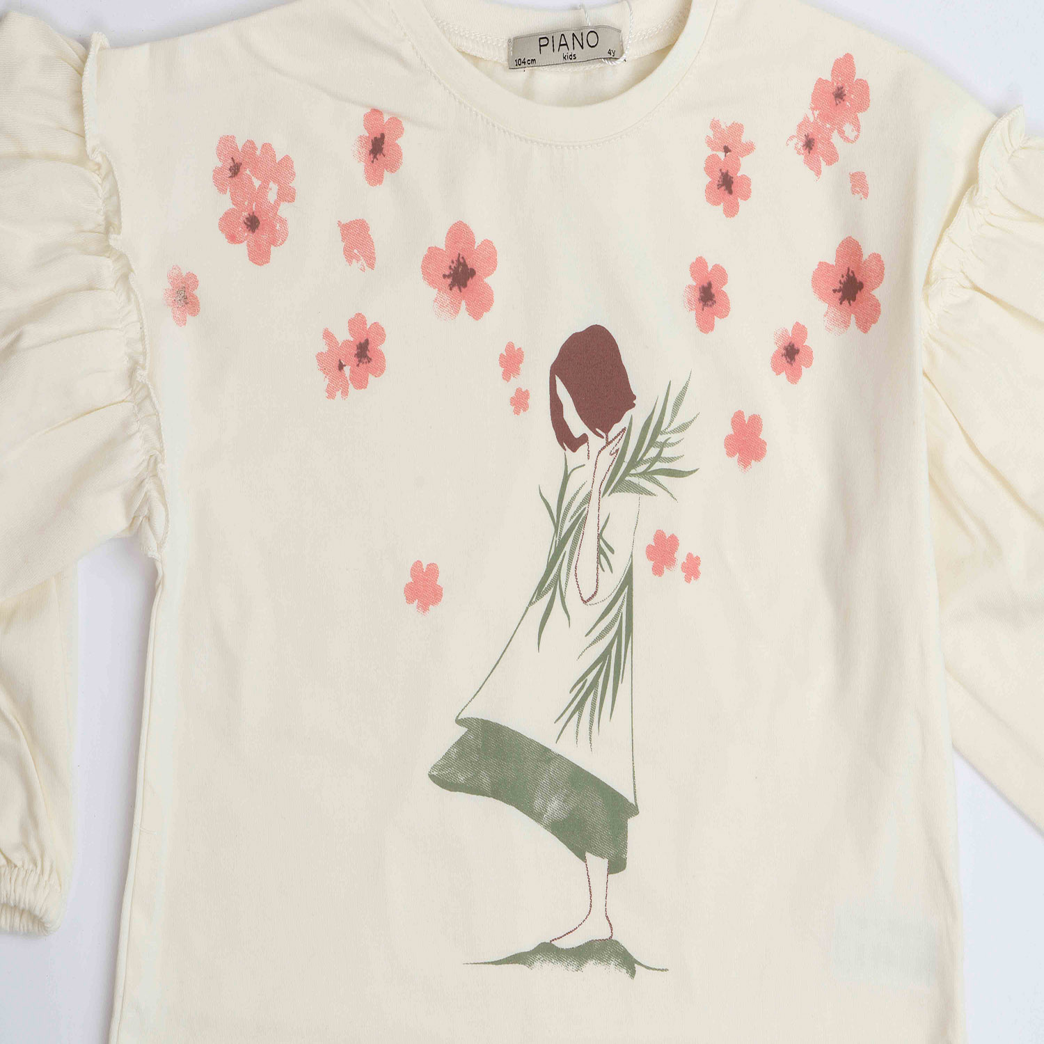 بلوز یکرو لایکرا آستین افتاده چین دار