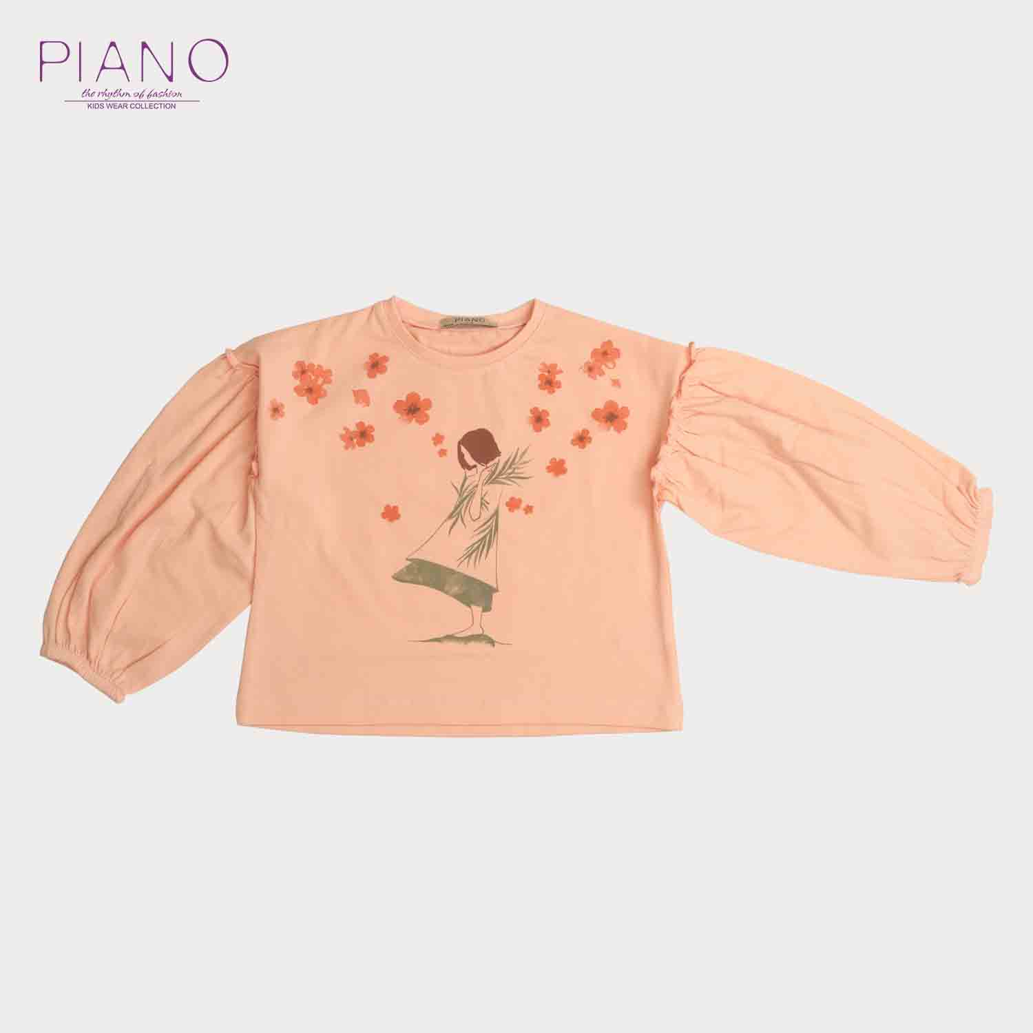 بلوز یکرو لایکرا آستین افتاده چین دار